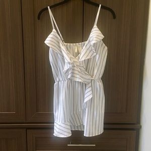 Navy striped tank top